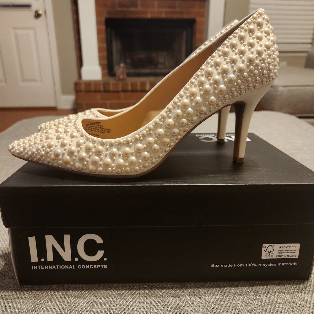 I.N.C. International Concepts Zitah Pearl Embellished Pumps